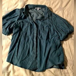 Walter Baker Denim Puff Sleeve Top, Sz M